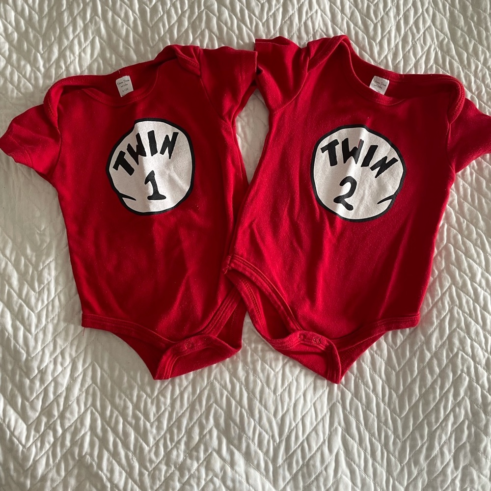 Twin 1 & Twin 2 onesies